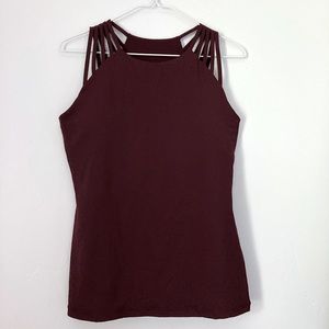 Zyia Large Wine Shoulder Straps Tank